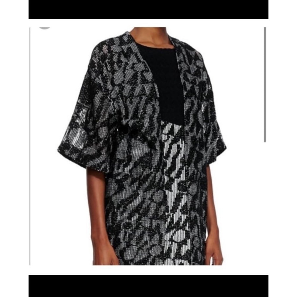 Missoni black gray multicolored cardigan one size